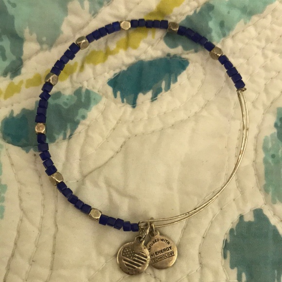 Blue beaded Alex and Ani Bracelet - Picture 2 of 2